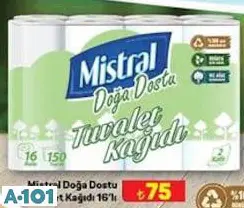 MİSTRAL DOĞA DOSTU TUVALET KAĞIDI 16'LI